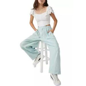 Free People Women's Thank You Very Sweetly Flutter Sleeve Sweetheart Top Size XS